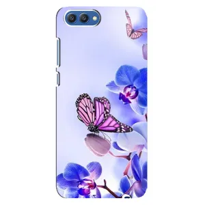 Чехлы с Цветами для Huawei Honor 10, COL-Al00 (VPrint) (Бабочка на цветочке)