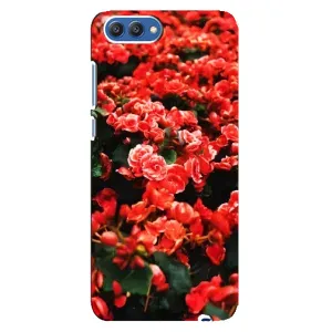 Чехлы с Цветами для Huawei Honor 10, COL-Al00 (VPrint) (Цветы красные)