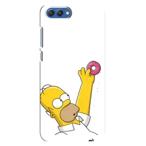Чехол с Симпсонами для Huawei Honor 10, COL-Al00 (VPrint) (Гомер с пончиком)