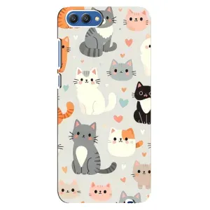 Чохол з малюнком кіт на Huawei Honor 10, COL-Al00 (Колаж котів)