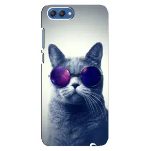 Чохол з принтом для Huawei Honor 10, COL-Al00 (AlphaPrint) Модні коти (Стильний кіт)
