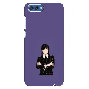 Чехлы Венсдей на Huawei Honor 10, COL-Al00 Уэнсдей (AlphaPrint) (Уэнздей в черном)
