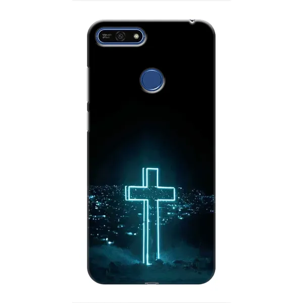 Чохол з принтом «Хрест і місто» для Huawei Honor 7A Pro