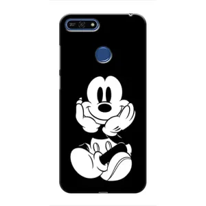 Міккі Маус чохол для Huawei Honor 7A Pro (AlphaPrint - Мультяшні) (Маус на чорному)