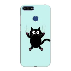 Чохол з принтом для Huawei Honor 7A Pro (AlphaPrint) Модні коти (Падаючий кіт)