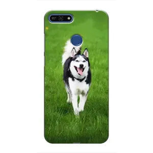 Чохол з Хаскі Huawei Honor 7A Pro - (AlphaPrint) (Радісний Хаскі)