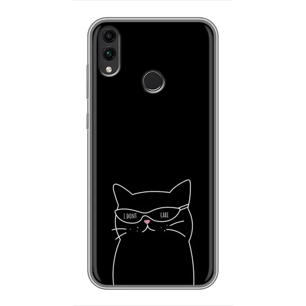 Чохол з принтом «Байдужий кіт» для Huawei Honor 8X