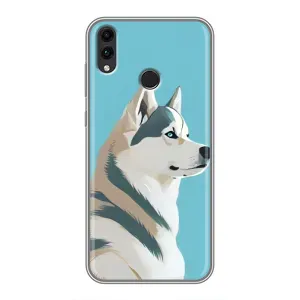 Чохол з Хаскі Huawei Honor 8X - (AlphaPrint) (Хаскі арт)