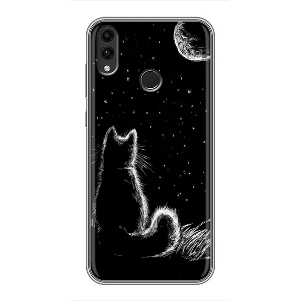Чохол з принтом «Котик і місяць» для Huawei Honor 8X Чохол з принтом «Котик і місяць» для Huawei Honor 8X