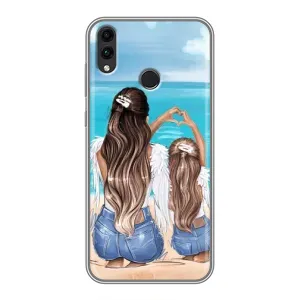 Чохол з друком для Huawei Honor 8X - (Мама з дитинкою) (AlphaPrint) (Мама з донькою)