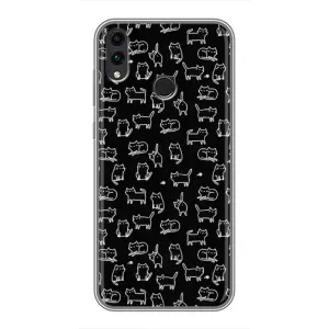 Чохол з принтом для Huawei Honor 8X (AlphaPrint) Модні коти (Маленькі котики)