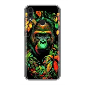 Чохол з Мавпами Huawei Honor 8X - (AlphaPrint) (Мавпа в квітах)