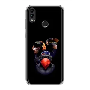 Чохол з Мавпами Huawei Honor 8X - (AlphaPrint) (Три мавпи)