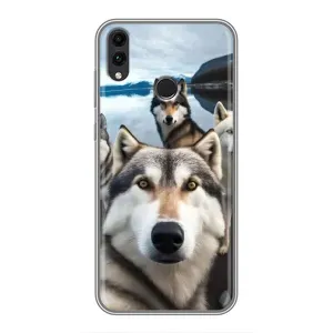 Чохол з Хаскі Huawei Honor 8X - (AlphaPrint) (Селфі Хаскі)