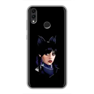 Чехлы Венсдей на Huawei Honor 8X Уэнсдей (AlphaPrint) (серьезная Уэнздей)