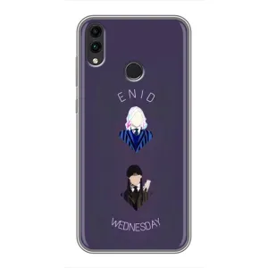 Чехлы Венсдей на Huawei Honor 8X Уэнсдей (AlphaPrint) (Уэнздей и подруга)