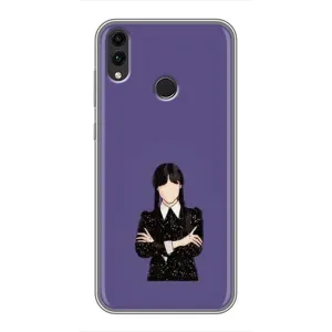 Чехлы Венсдей на Huawei Honor 8X Уэнсдей (AlphaPrint) (Уэнздей в черном)