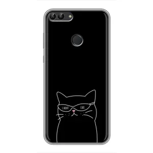 Чохол з малюнком кіт на Huawei Honor 9 Lite (Байдужий кіт)