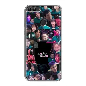 Чехол Гра в кальмара для Huawei Honor 9 Lite (Коллаж Игра кальмара)