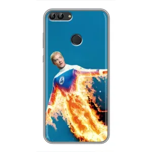 Чехол с принтом Фантастическая четверка для Huawei Honor 9 Lite (Человек-факел в огне)