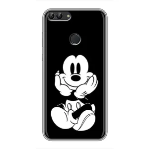 Міккі Маус чохол для Huawei Honor 9 Lite (AlphaPrint - Мультяшні) (Маус на чорному)