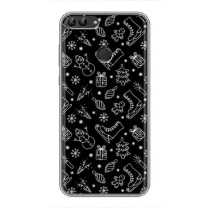 Новогодние, Праздничные Чехлы для Huawei Honor 9 Lite - 2024 год (Новогодний фон)