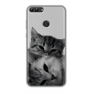 Чохол з малюнком кіт на Huawei Honor 9 Lite (Пара котів)