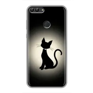 Чохол з принтом для Huawei Honor 9 Lite (AlphaPrint) Модні коти (Силует котика)