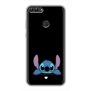 Чехол с принтом Стич на Huawei Honor 9 Lite (Стич на черном)