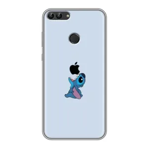 Чехол с принтом Стич на Huawei Honor 9 Lite (Stitch apple)