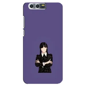 Чохли Венсдей на Huawei Honor 9, Glory 9, STF Уенсдей (AlphaPrint) (Венздей у чорному)