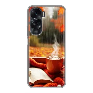 Чехол с принтом «Кофе и дождь» для Huawei Honor 90 Lite