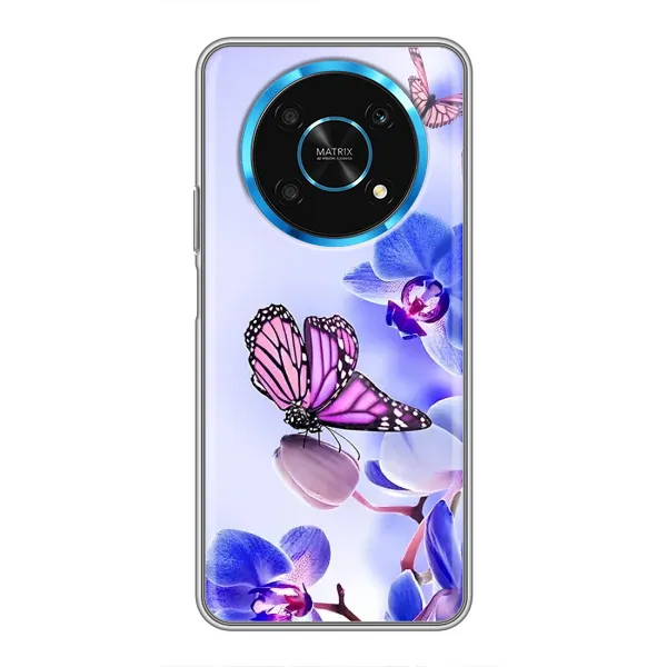 Чохол з принтом «Метелик на квітах» для Huawei Honor Magic 6 Lite 5G