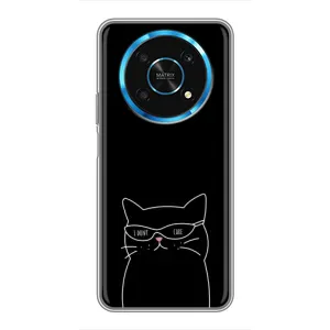Чехол с рисунком кот на Huawei Honor Magic 6 Lite 5G (Равнодушный кот)