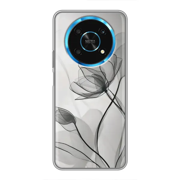 Чохол з принтом «Чорні квіти» для Huawei Honor Magic 6 Lite 5G