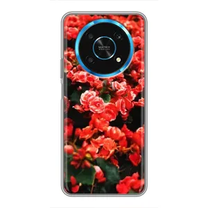 Чохли з квітами для Huawei Honor Magic 6 Lite 5G (VPrint) (Квіти червоні)