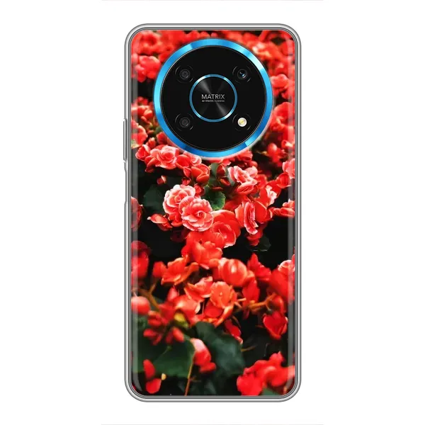 Чохол з принтом «Квіти червоні» для Huawei Honor Magic 6 Lite 5G