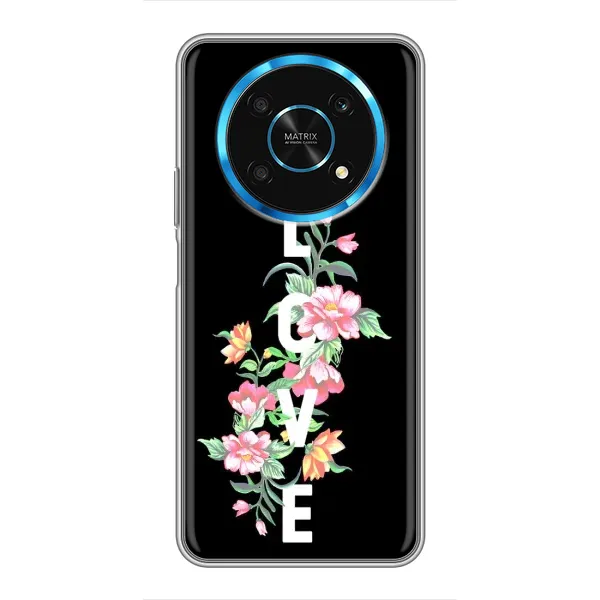 Чехол с принтом «Цветы LOVE» для Huawei Honor Magic 6 Lite 5G Чехол с принтом «Цветы LOVE» для Huawei Honor Magic 6 Lite 5G
