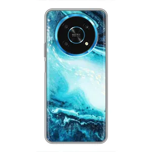 Мраморний чехол на Huawei Honor Magic 6 Lite 5G (VPrint) (Блакитний мрамор)