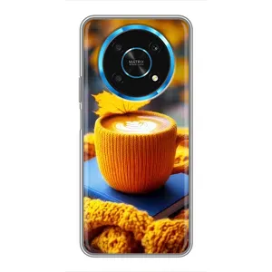 Чохол з унікальним дизайном 'Осінь з кавою' для Huawei Honor Magic 6 Lite 5G (Кава на жовтому пледі)