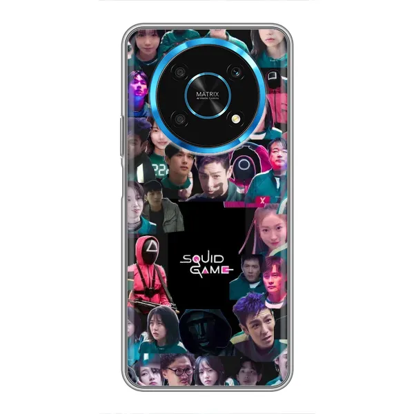 Чехол с принтом «Коллаж Игра кальмара» для Huawei Honor Magic 6 Lite 5G