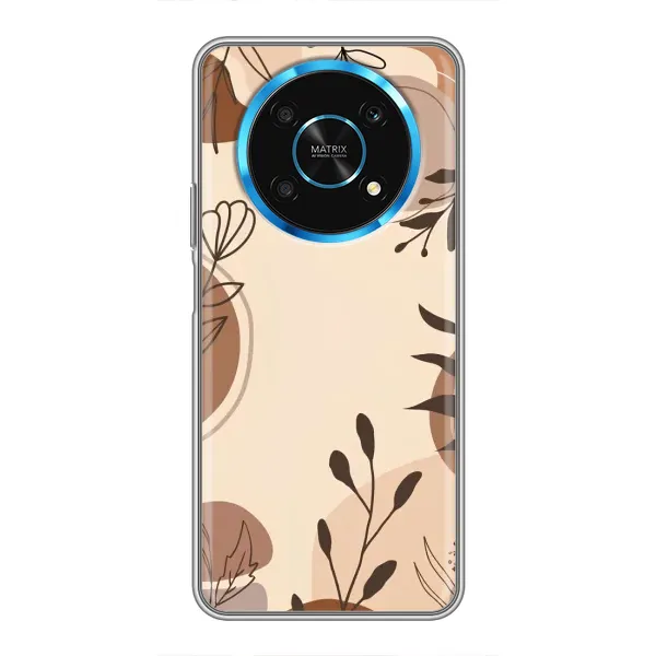 Чохол з принтом «Коричневі квіти» для Huawei Honor Magic 6 Lite 5G