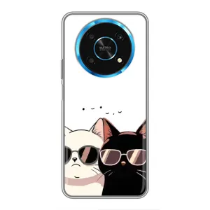 Чехол с рисунком кот на Huawei Honor Magic 6 Lite 5G (Коты в очках)