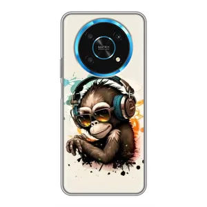 Чохол з Мавпами Huawei Honor Magic 6 Lite 5G - (AlphaPrint) (Макака в навушниках)