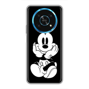 Міккі Маус чохол для Huawei Honor Magic 6 Lite 5G (AlphaPrint - Мультяшні) (Маус на чорному)