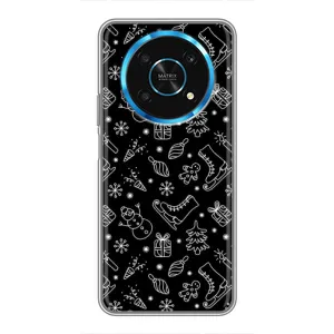 Новорічні, Святкові Чохли для Huawei Honor Magic 6 Lite 5G - 2024 год (Новорічний фон)