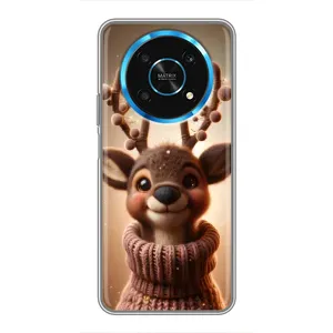 Яскравий чохол для Huawei Honor Magic 6 Lite 5G з Зимові Оленята (Олень в светрі)
