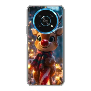 Яскравий чохол для Huawei Honor Magic 6 Lite 5G з Зимові Оленята (Олень з шарфом)