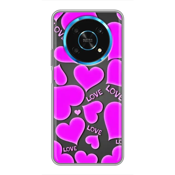 Чехол с принтом «Pink hearts» для Huawei Honor Magic 6 Lite 5G Чехол с принтом «Pink hearts» для Huawei Honor Magic 6 Lite 5G