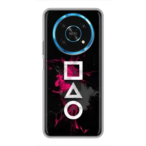 Чохол Гра в кальмара для Huawei Honor Magic 6 Lite 5G (Символи Гра кальмара)